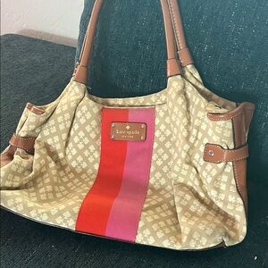Kate Spade Tan and Pink Shoulder Bag